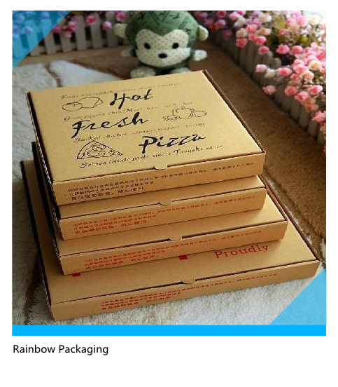 تأخذ بعيدا البيتزا ورقة مربع التعبئة والتغليف قابلة للطي مع سطح الطباعة