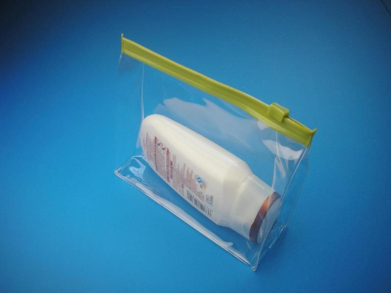 PVC البلاستيكية بولي الحقائب لمستحضرات التجميل التعبئة والتغليف مع المتزلج سحاب