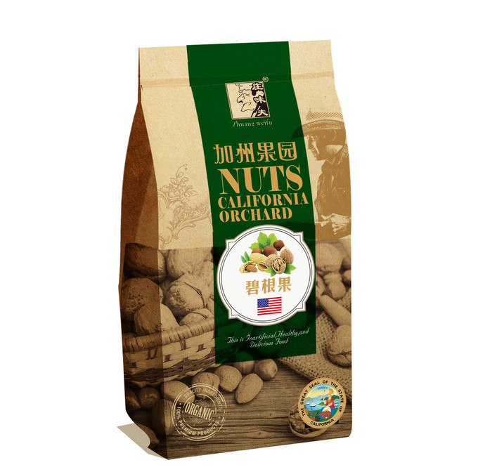 أكياس الورق المخصصة براون ، 150 غرام وجبة خفيفة ورق الكرافت اسكيمو حقائب