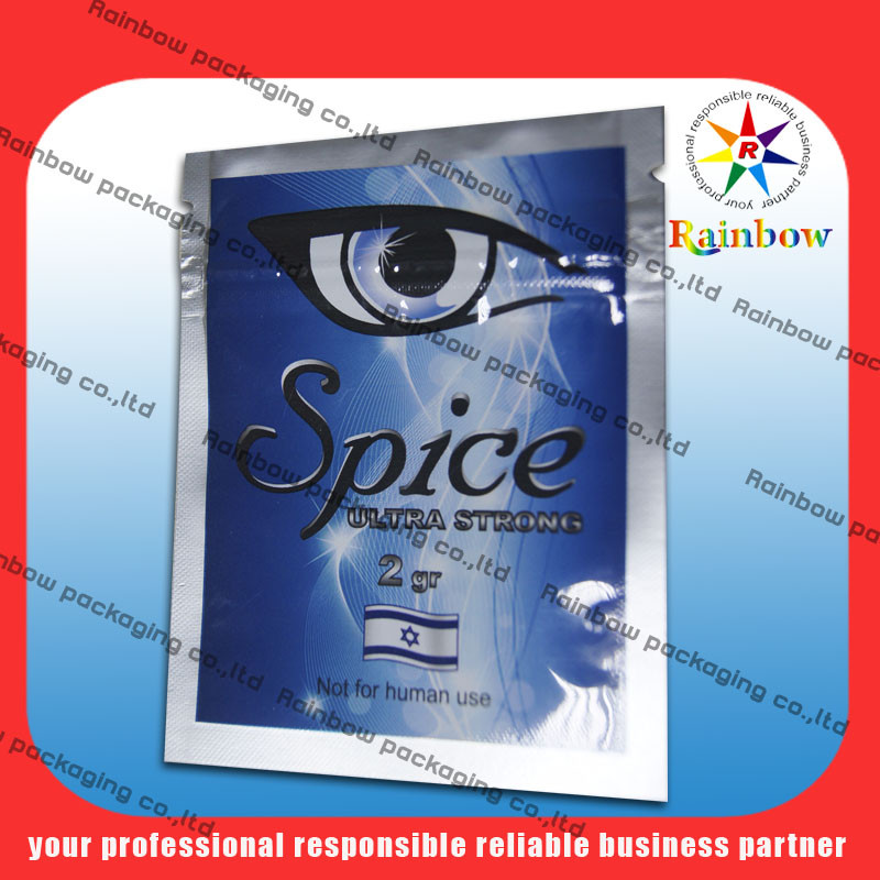 100 ميكرون الألومنيوم احباط حقيبة PET / AL / PE للحصول على البخور العشبية