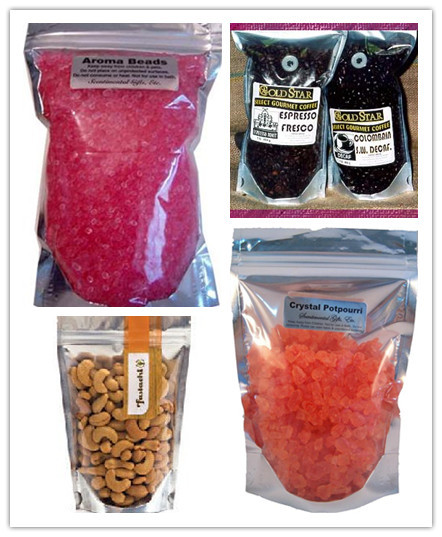 الجبهة واضحة واحباط الظهر أكياس الوقوف مع PET / AL / نيويورك / PE