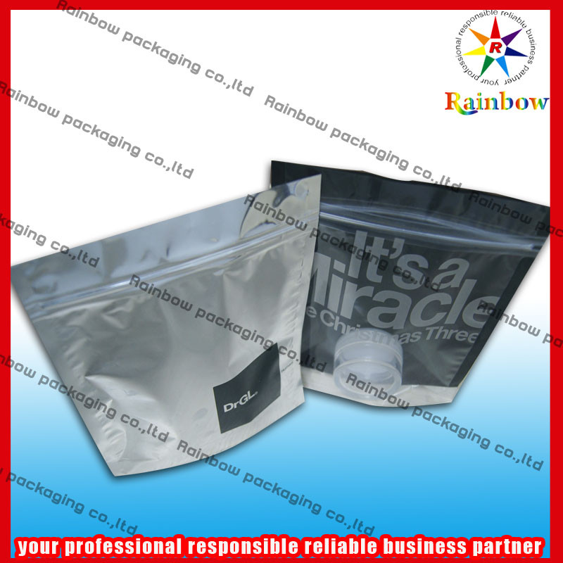 انهض حقيبة مستحضرات التجميل تغليف الطباعة الملونة مع Ziplock