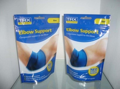 الرياضة المطبوعة الوقوف الحقائب البلاستيكية التعبئة والتغليف مع Ziplock / الشق المسيل للدموع