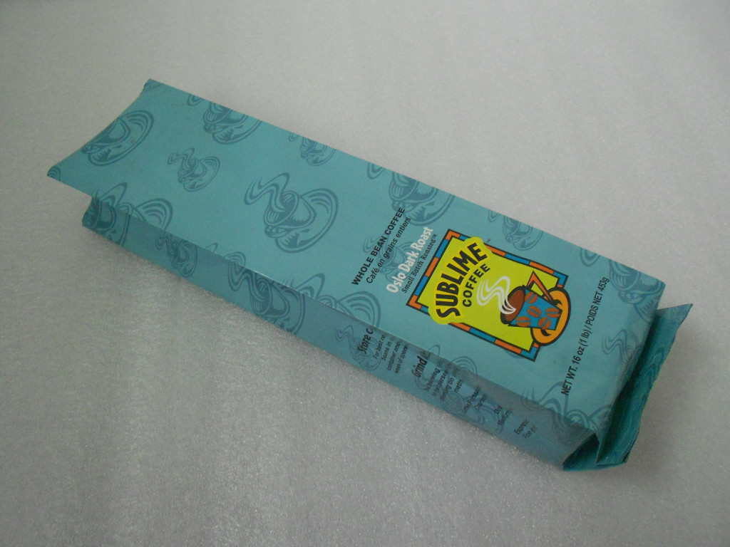 الأزرق الجانب مجمعة رقائق الألومنيوم التعبئة والتغليف ، البن تغليف الحبة