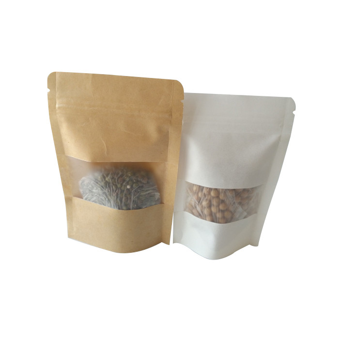 كيس وجبة خفيفة قابلة لإعادة الاستخدام التعبئة والتغليف مخصص مطبوعة كرافت الغذاء الوقوف الحقيبة SGS مصدق