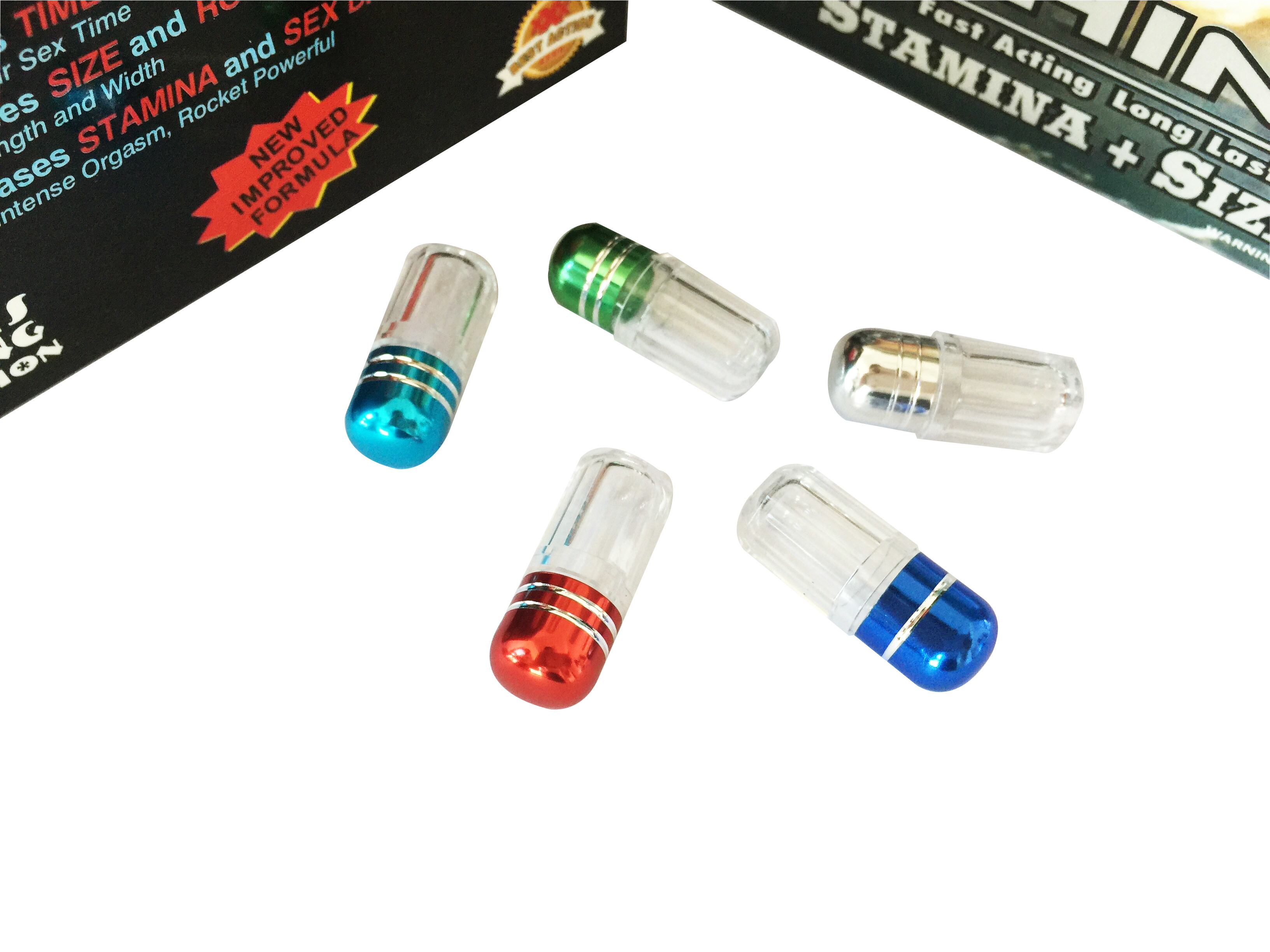 الأحمر الكركدن 69 كبسولات تكبير القضيب جرة رصاصة / حبوب الجنس الطب البلاستيك زجاجات