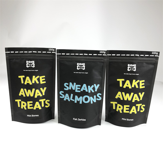 أكياس بلاستيكية مطبوعة CMYK تغليف كرافت ورقة حقيبة طعام الكلب