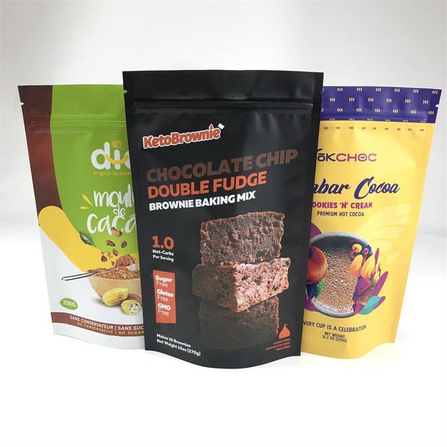 الغذاء الصف الرمز البريدي قفل كيس من البلاستيك الألومنيوم احباط الوقوف حقيبة مع زيبر