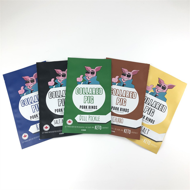 ثلاثة أكياس جانبية من البلاستيك مايلر بسحاب قفل للرائحة قابلة للإغلاق