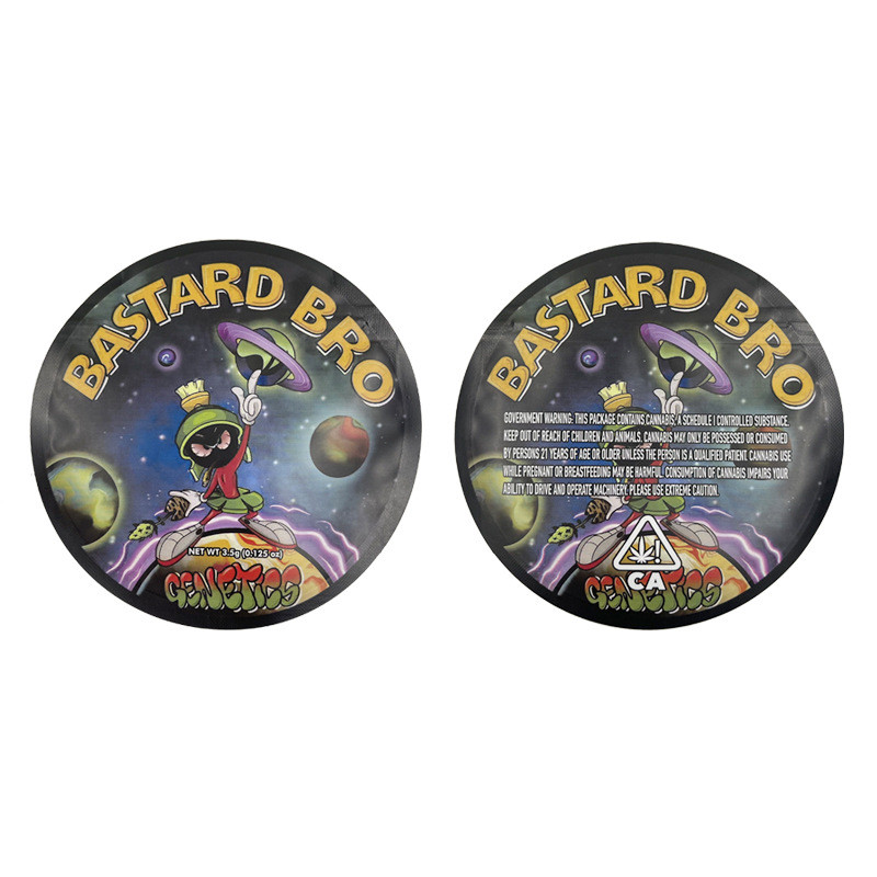 مختلطة دائرة الطعام يموت قطع على شكل كيس التغليف مايلر احباط رائحة إثبات 3.5g