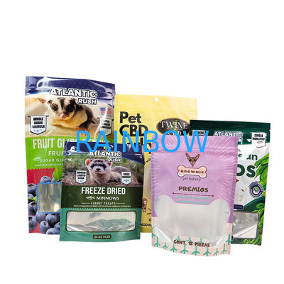 كيس طعام حيوانات أليفة مطبوع على الطلب مع طباعة الحفرة للتعبئة ضد الرطوبة