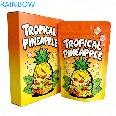 كيس مايلر مخصص 3.5 يأتي مع صندوق العرض لزهرة حلوى كوكي علكة التعبئة المقاومة للأطفال 3.5g 7g 14g القطع الميت كيس مايلر