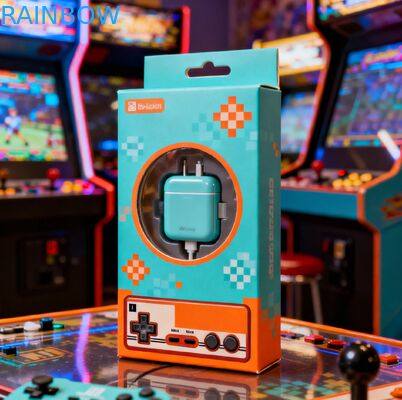 كمية قابلة للتخصيص مربع ورقي سمك 350 غرام مع الطابع الساخن النهاية للكابلات USB التعبئة